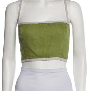 Reformation Olive Green Crop Top